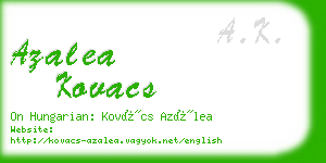 azalea kovacs business card